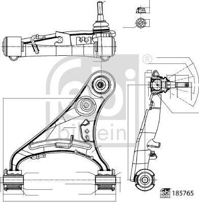 Febi Bilstein 185765 - Brat, suspensie roata aaoparts.ro