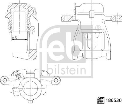 Febi Bilstein 186530 - Etrier frana aaoparts.ro