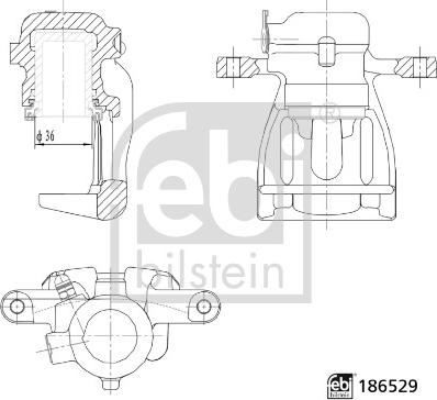 Febi Bilstein 186529 - Etrier frana aaoparts.ro