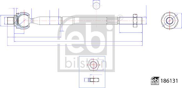 Febi Bilstein 186131 - Articulatie axiala, cap de bara aaoparts.ro