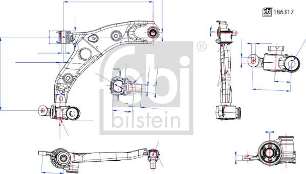 Febi Bilstein 186317 - Brat, suspensie roata aaoparts.ro