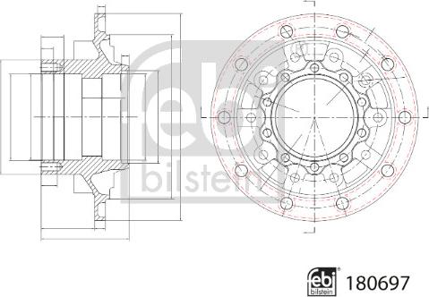 Febi Bilstein 180697 - Butuc roata aaoparts.ro