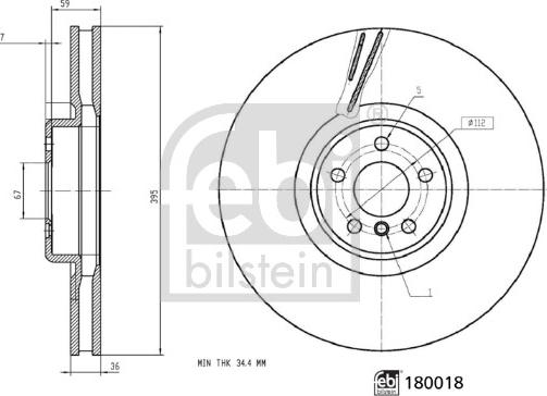 Febi Bilstein 180018 - Disc frana aaoparts.ro