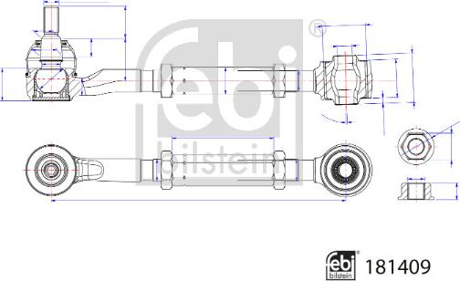Febi Bilstein 181409 - Brat, suspensie roata aaoparts.ro