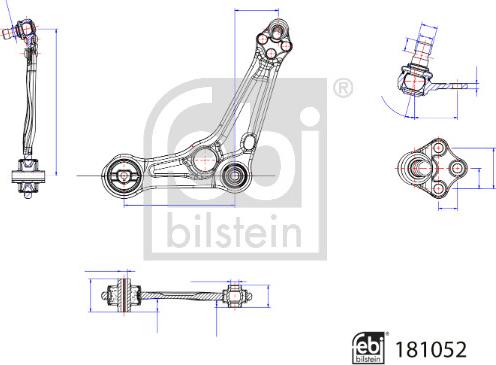 Febi Bilstein 181052 - Brat, suspensie roata aaoparts.ro