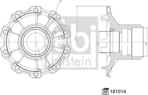 Febi Bilstein 181014 - Butuc roata aaoparts.ro