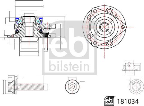 Febi Bilstein 181034 - Set rulment roata aaoparts.ro