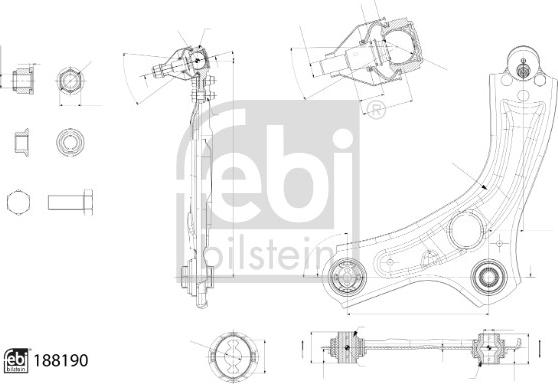 Febi Bilstein 188190 - Brat, suspensie roata aaoparts.ro