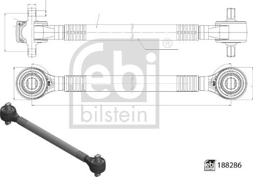 Febi Bilstein 188286 - Brat, suspensie roata aaoparts.ro