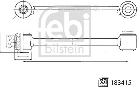 Febi Bilstein 183415 - Brat / bieleta suspensie, stabilizator aaoparts.ro