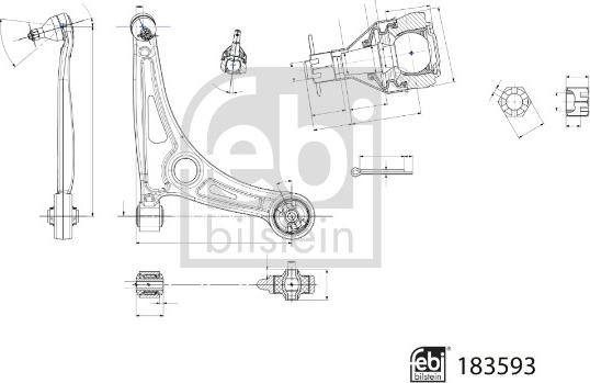 Febi Bilstein 183593 - Brat, suspensie roata aaoparts.ro