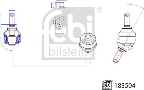 Febi Bilstein 183504 - Brat / bieleta suspensie, stabilizator aaoparts.ro