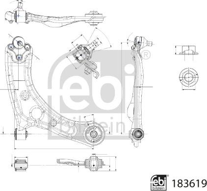 Febi Bilstein 183619 - Brat, suspensie roata aaoparts.ro