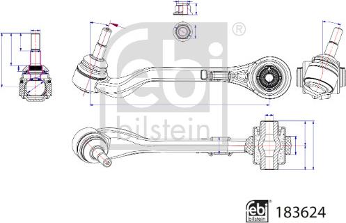 Febi Bilstein 183624 - Brat, suspensie roata aaoparts.ro