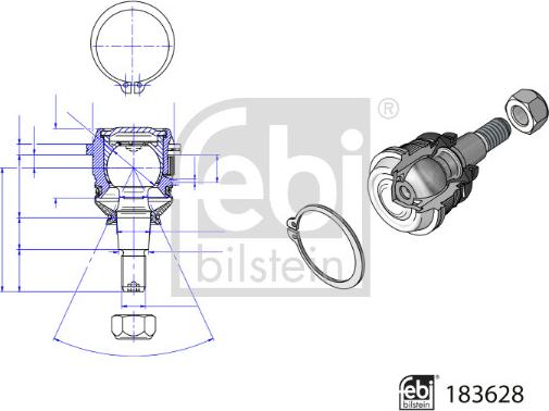 Febi Bilstein 183628 - Articulatie sarcina / ghidare aaoparts.ro