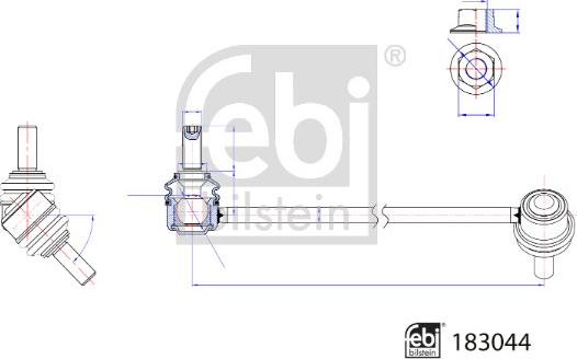 Febi Bilstein 183044 - Brat / bieleta suspensie, stabilizator aaoparts.ro