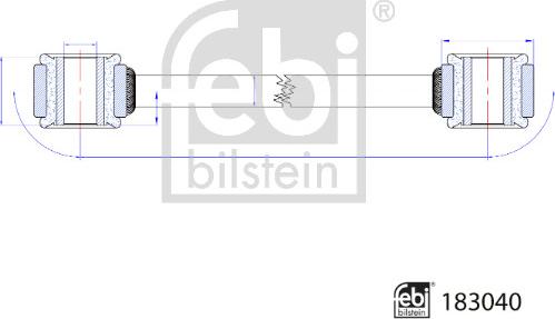 Febi Bilstein 183040 - Brat / bieleta suspensie, stabilizator aaoparts.ro