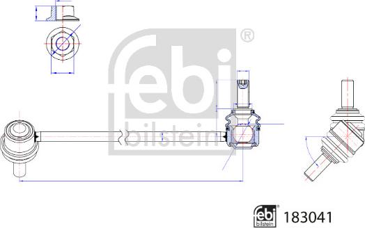 Febi Bilstein 183041 - Brat / bieleta suspensie, stabilizator aaoparts.ro