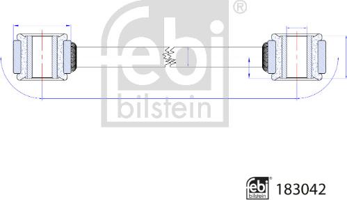 Febi Bilstein 183042 - Brat / bieleta suspensie, stabilizator aaoparts.ro