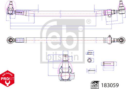 Febi Bilstein 183059 - Bara directie aaoparts.ro