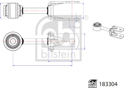 Febi Bilstein 183304 - Brat / bieleta suspensie, stabilizator aaoparts.ro