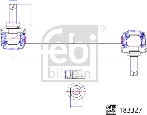 Febi Bilstein 183327 - Brat / bieleta suspensie, stabilizator aaoparts.ro