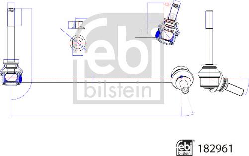 Febi Bilstein 182961 - Brat / bieleta suspensie, stabilizator aaoparts.ro