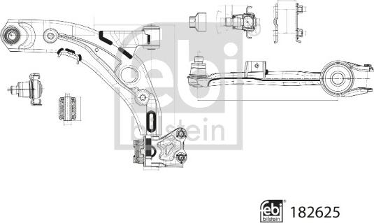 Febi Bilstein 182625 - Brat, suspensie roata aaoparts.ro