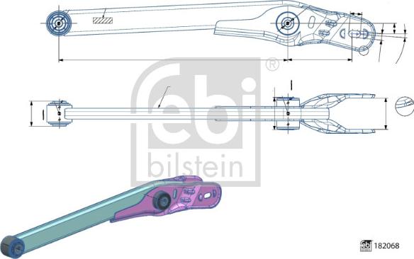 Febi Bilstein 182068 - Brat, suspensie roata aaoparts.ro