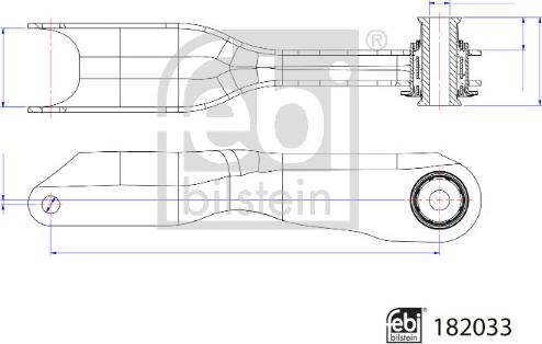 Febi Bilstein 182033 - Brat, suspensie roata aaoparts.ro