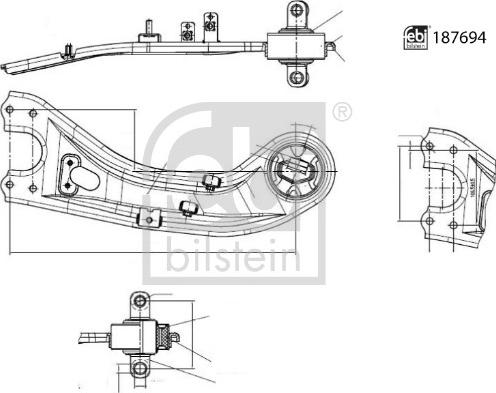 Febi Bilstein 187694 - Brat, suspensie roata aaoparts.ro