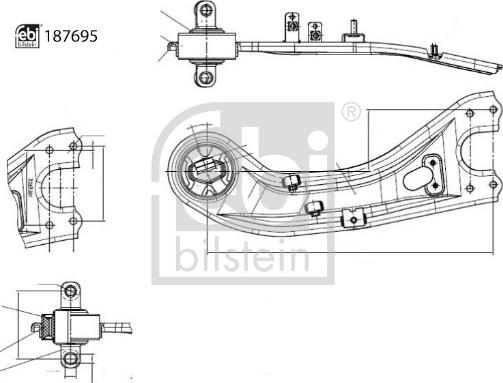 Febi Bilstein 187695 - Brat, suspensie roata aaoparts.ro