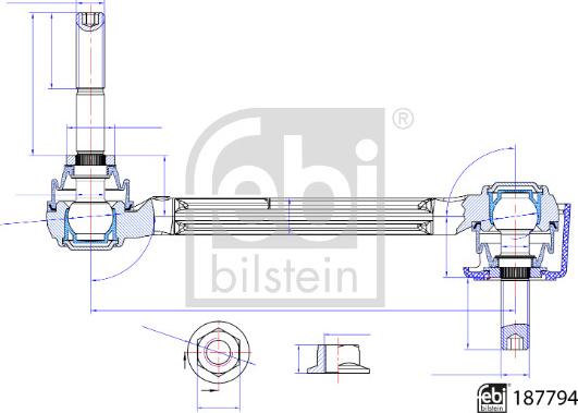 Febi Bilstein 187794 - Brat / bieleta suspensie, stabilizator aaoparts.ro