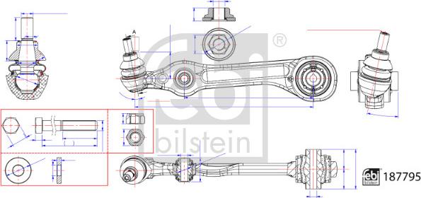 Febi Bilstein 187795 - Brat, suspensie roata aaoparts.ro