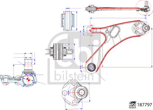 Febi Bilstein 187797 - Brat, suspensie roata aaoparts.ro