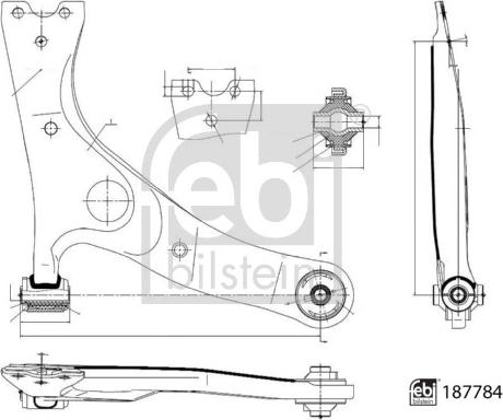 Febi Bilstein 187784 - Brat, suspensie roata aaoparts.ro