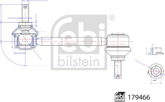 Febi Bilstein 179466 - Brat / bieleta suspensie, stabilizator aaoparts.ro