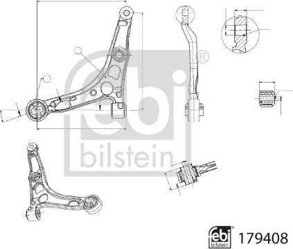 Febi Bilstein 179408 - Brat, suspensie roata aaoparts.ro