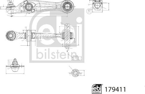 Febi Bilstein 179411 - Brat, suspensie roata aaoparts.ro