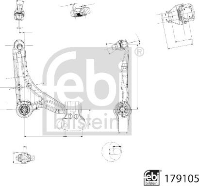 Febi Bilstein 179105 - Brat, suspensie roata aaoparts.ro