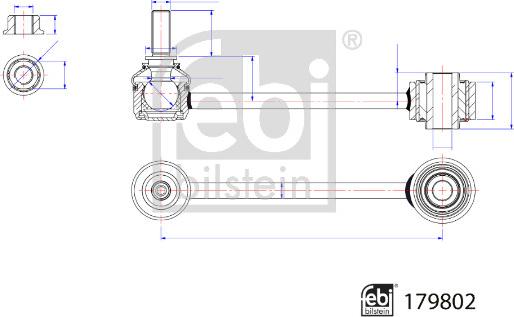 Febi Bilstein 179802 - Brat / bieleta suspensie, stabilizator aaoparts.ro