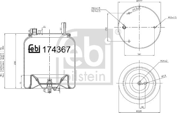 Febi Bilstein 174367 - Burduf, suspensie pneumatica aaoparts.ro