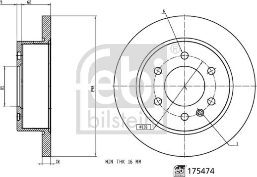 Febi Bilstein 175474 - Disc frana aaoparts.ro