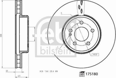 FEBI Bilstein 175180 - Disc frana aaoparts.ro