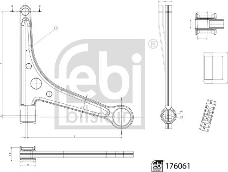 Febi Bilstein 176061 - Brat, suspensie roata aaoparts.ro