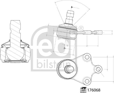 Febi Bilstein 176068 - Articulatie sarcina / ghidare aaoparts.ro