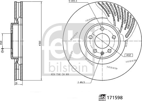 Febi Bilstein 171598 - Disc frana aaoparts.ro