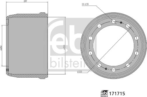 Febi Bilstein 171715 - Tambur frana aaoparts.ro