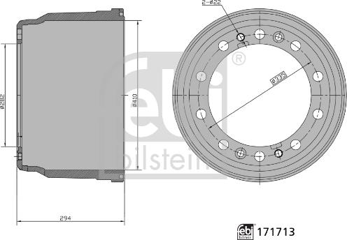 Febi Bilstein 171713 - Tambur frana aaoparts.ro