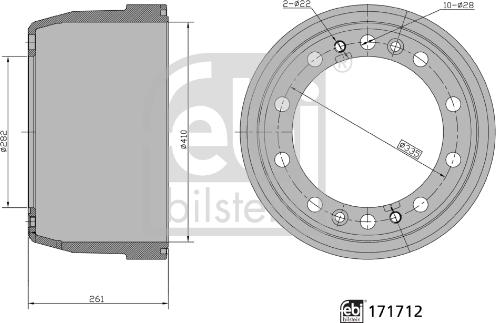 Febi Bilstein 171712 - Tambur frana aaoparts.ro